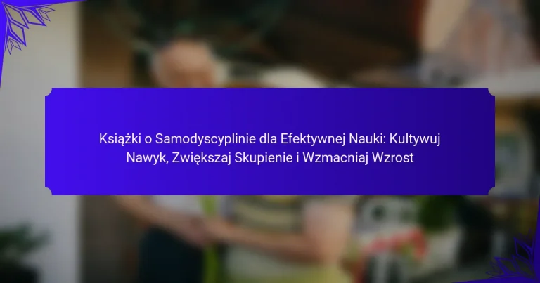 Książki o Samodyscyplinie dla Efektywnej Nauki: Kultywuj Nawyk, Zwiększaj Skupienie i Wzmacniaj Wzrost