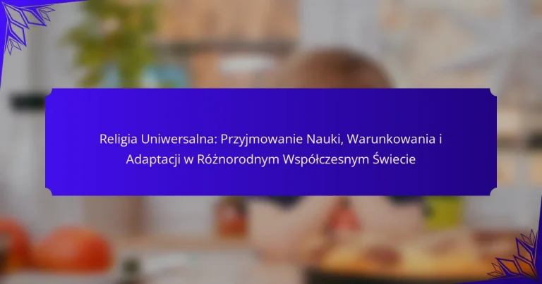 Religia Uniwersalna: Przyjmowanie Nauki, Warunkowania i Adaptacji w Różnorodnym Współczesnym Świecie