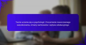 Teorie uczenia się w psychologii: Zrozumienie nowoczesnego warunkowania, zmiany zachowania i wpływu edukacyjnego