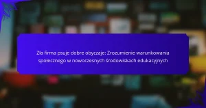 Zła firma psuje dobre obyczaje: Zrozumienie warunkowania społecznego w nowoczesnych środowiskach edukacyjnych